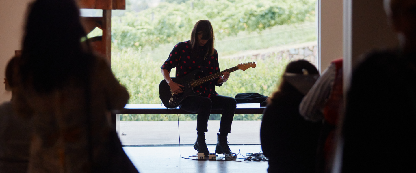 Rosie Westbrook performing at TarraWarra Museum of Art