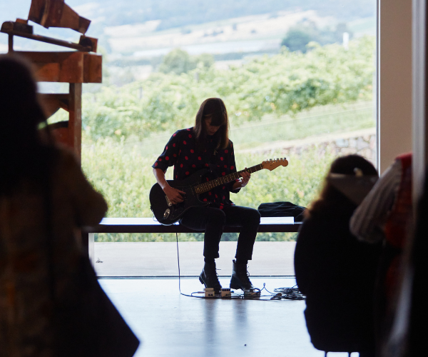 Rosie Westbrook performing at TarraWarra Museum of Art