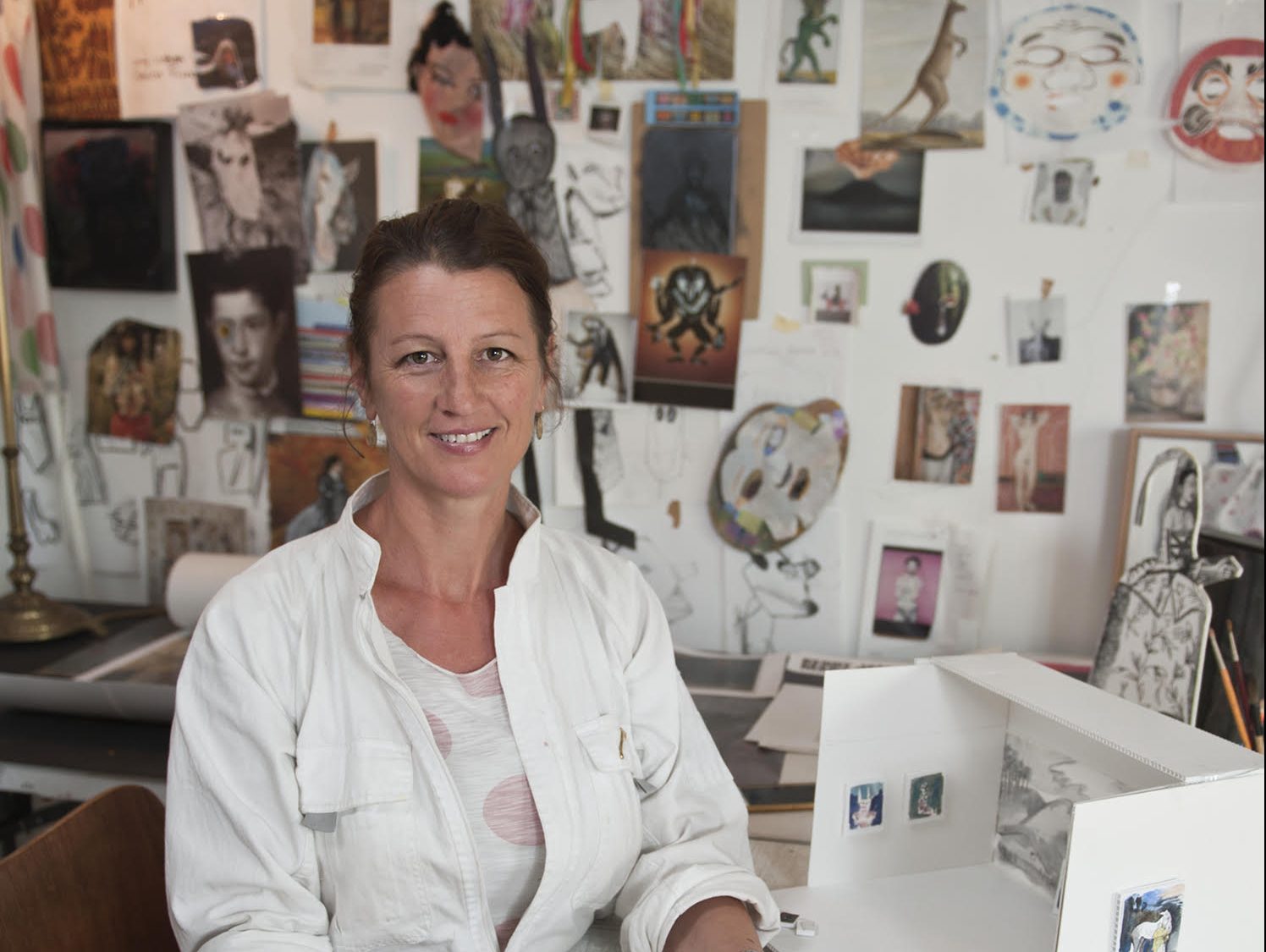 Jacqui Stockdale in her studio